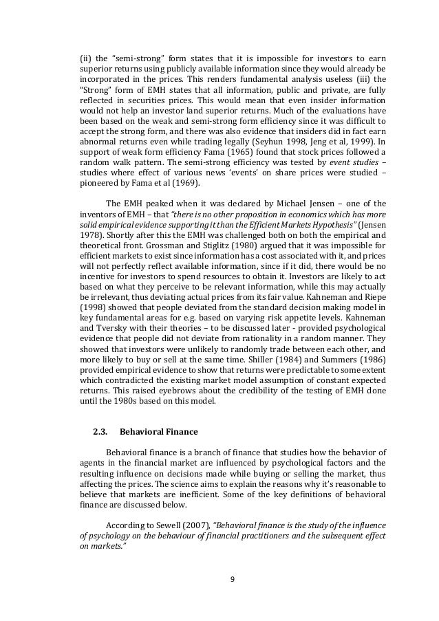 Studies Portfolio Behavior